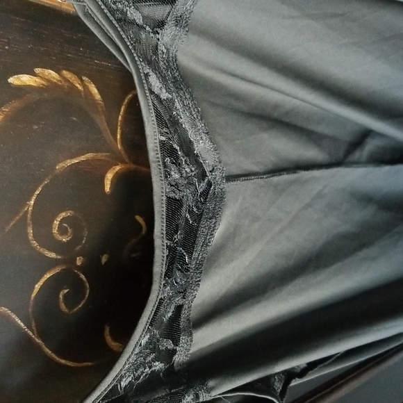 Ekouaer Black Jersey Lace Top Slip Lingerie Size L - Picture 12 of 12